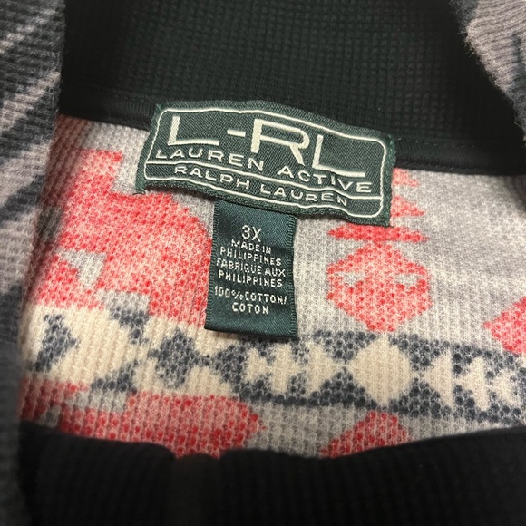 Lauren Active Ralph Lauren Red and Gray Patterned Long Sleeve Size 3X - Picture 6 of 9